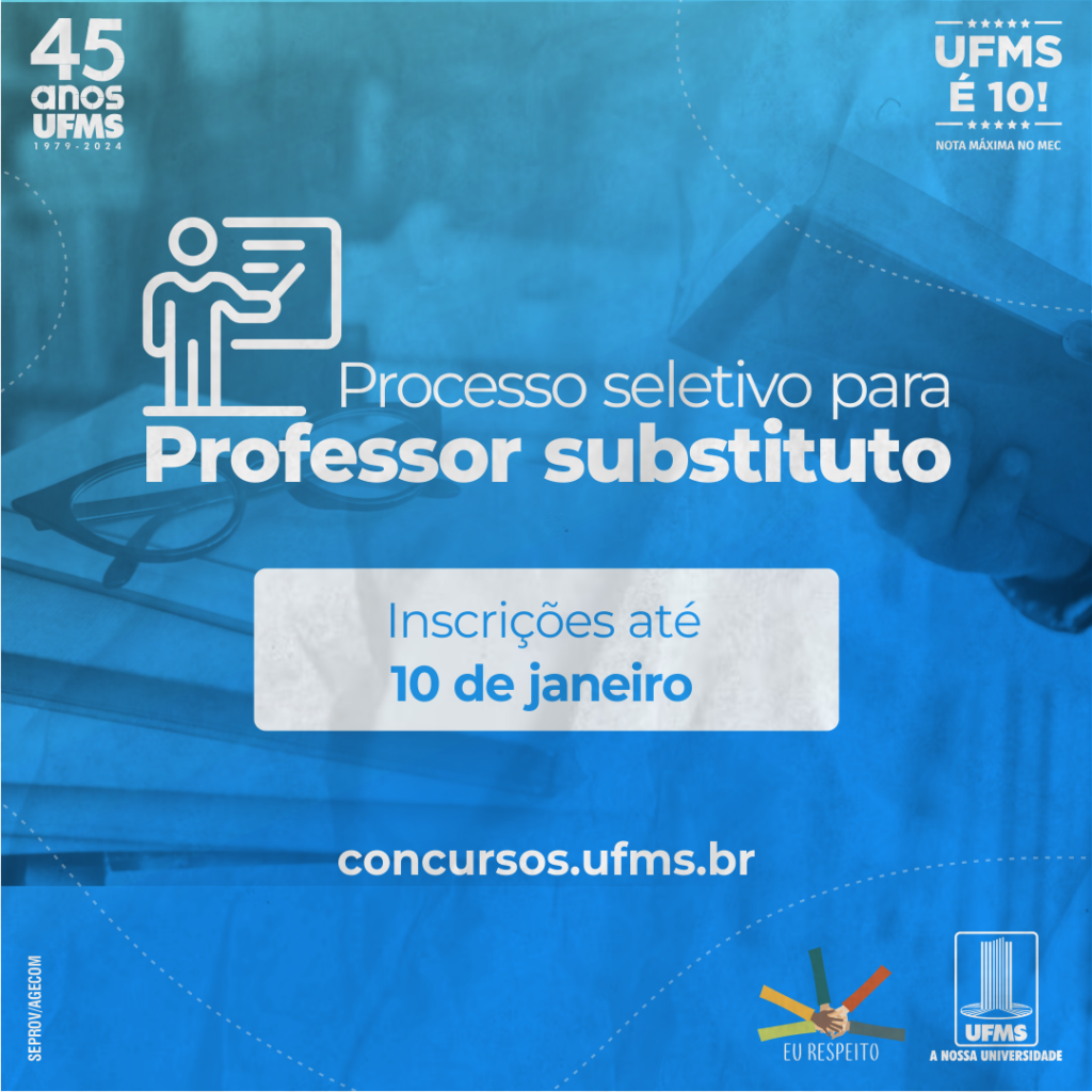 Processo seletivo para professores substitutos recebe inscrições até amanhã Processo seletivo para professores substitutos recebe inscrições até amanhã