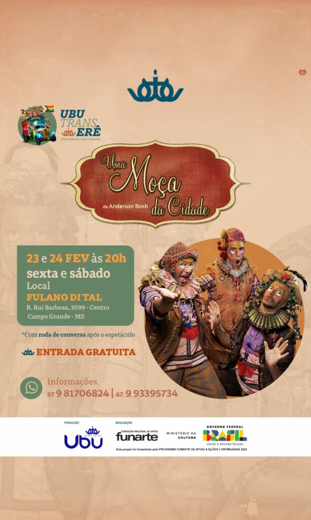 Grupo Ubu lança projeto sobre identidade de gênero e cultura popular com apoio da Funarte