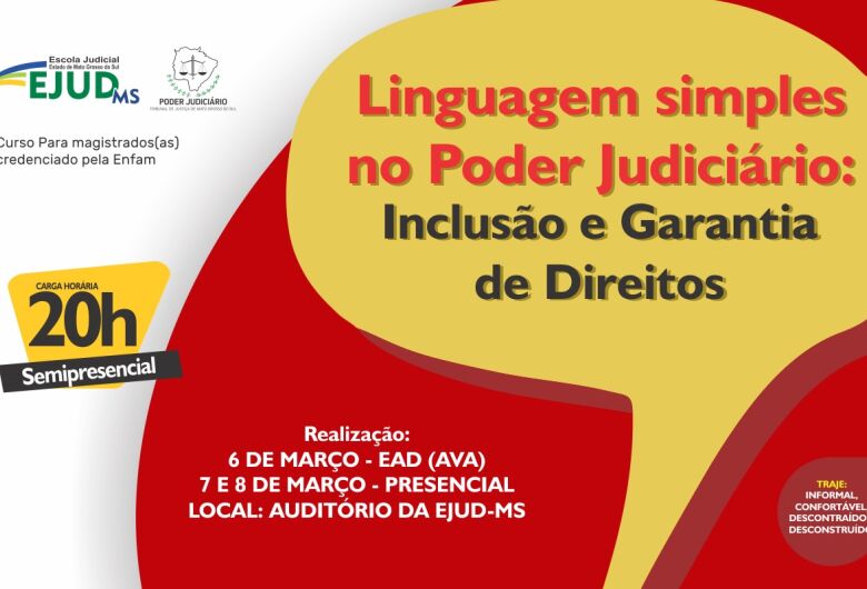 TJMS promove curso sobre linguagem simples no Judiciário TJMS promove curso sobre linguagem simples no Judiciário