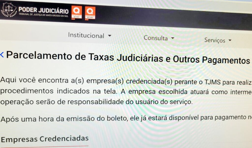 Inovação: TJMS disponibiliza parcelamento de custas processuais