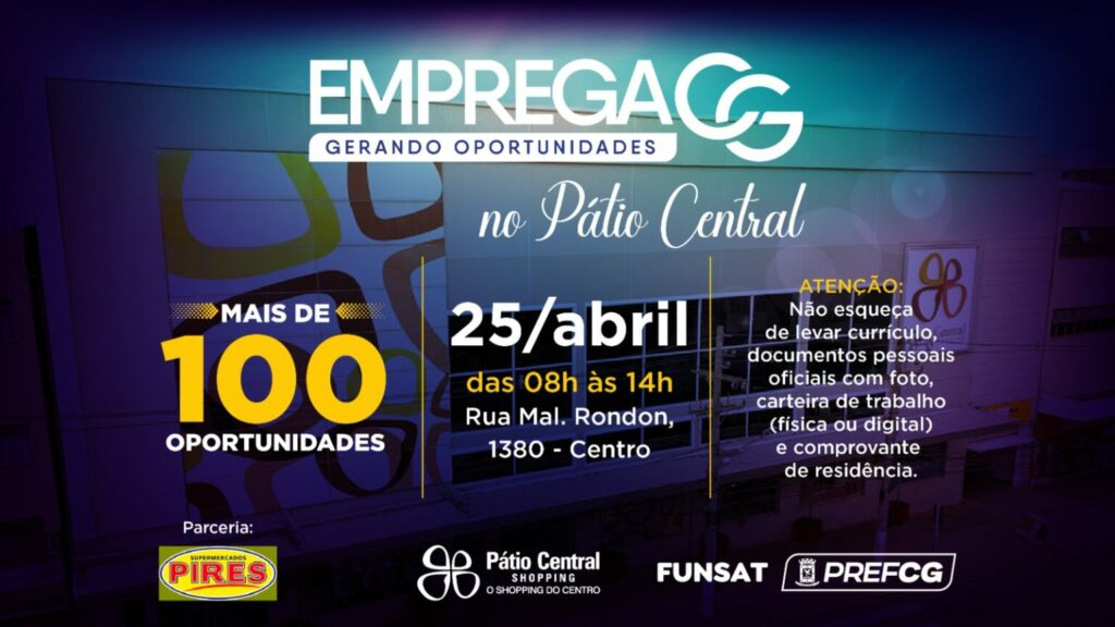 Emprega CG: Ação itinerante acontece 5ª feira em shopping no centro da CG