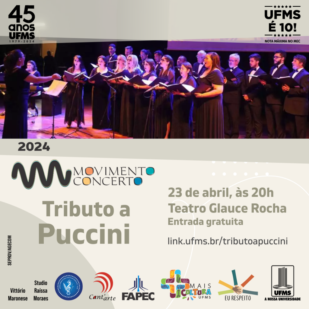 Movimento Concerto apresenta tributo a Puccini no Teatro Glauce Rocha