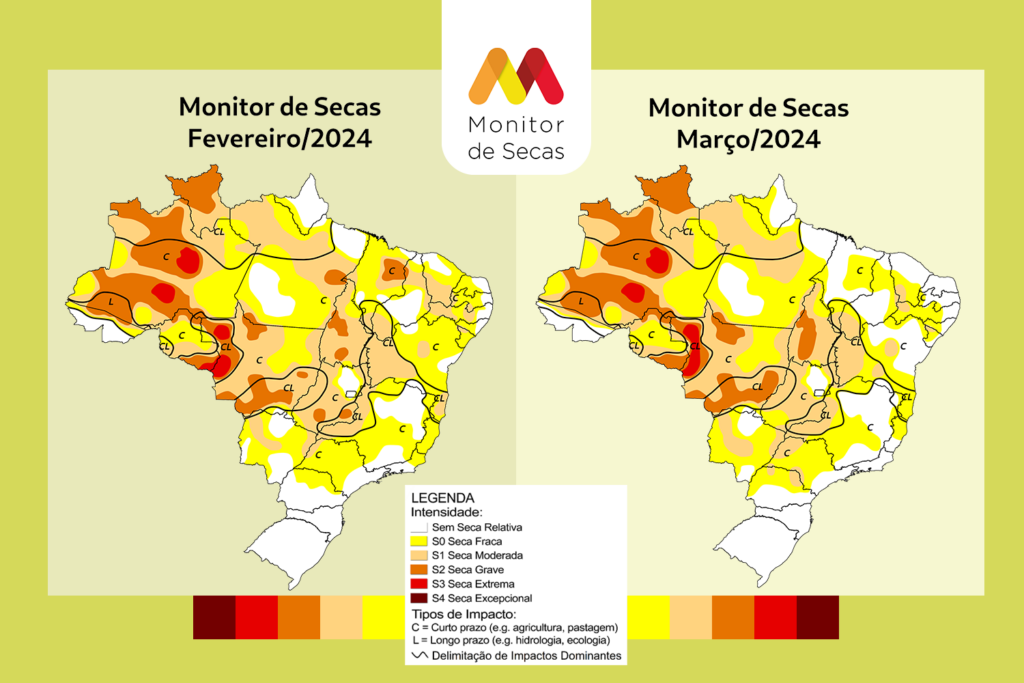 Monitor de Secas indica intensificação da seca em Mato Grosso do Sul Monitor de Secas indica intensificação da seca em Mato Grosso do Sul