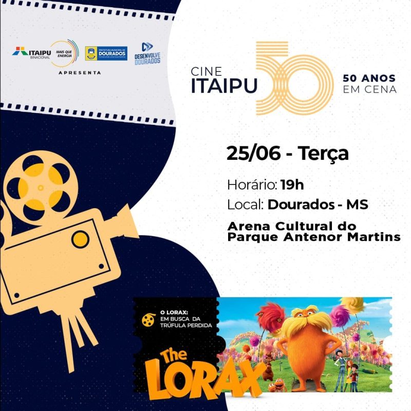 Dourados receberá Projeto 'Cine Itaipu – 50 Anos em cena' na próxima semana Dourados receberá Projeto 'Cine Itaipu – 50 Anos em cena' na próxima semana