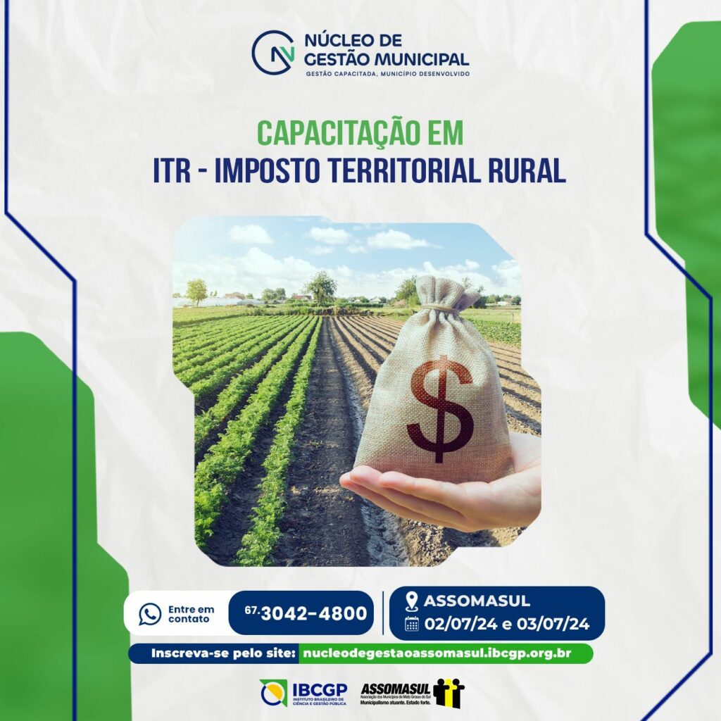 Produtores terão dois dias de curso sobre ITR na sede da Assomasul
