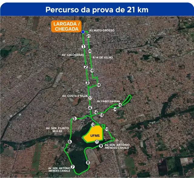 Trânsito de domingo da Capital terá interdições para corrida da Meia Maratona Cidade Morena Trânsito de domingo da Capital terá interdições para corrida da Meia Maratona Cidade Morena