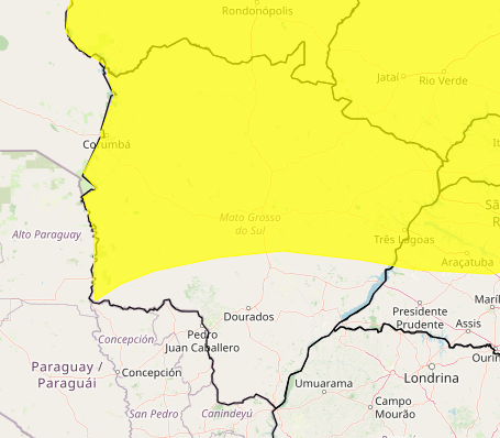 Inmet coloca três regiões de MS sob alerta de baixa umidade do ar neste domingo