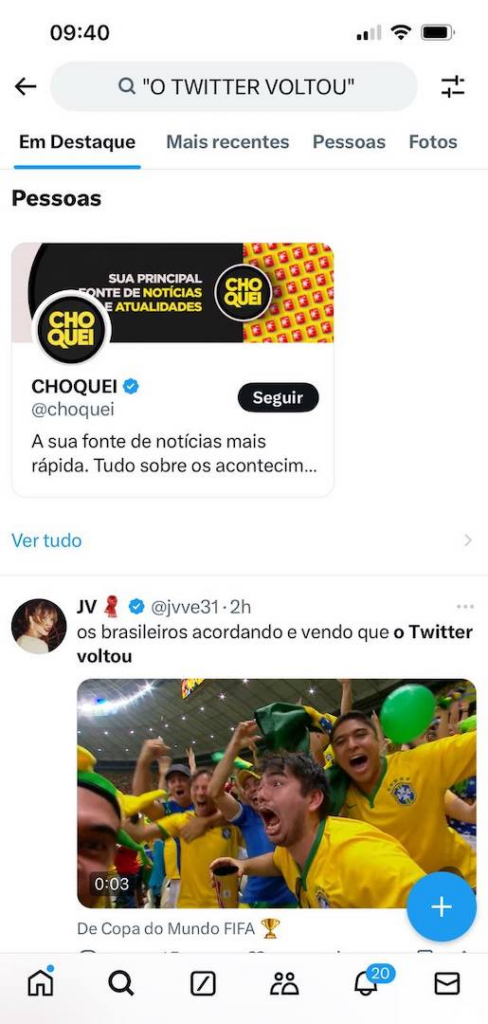 Rede social X volta a funcionar no Brasil