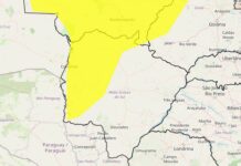 Inmet emite alerta para chuvas intensas e ventos em 20 cidades de MS