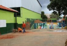 Mão de obra prisional promove reforma de 16ª escola na Capital