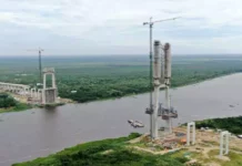Obras da Ponte Internacional da Rota Bioceânica avançam e já atingem 126 metros no lado brasileiro