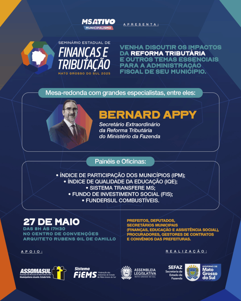 Seminário reúne lideranças municipais e estaduais para discutir finanças, convênios e reforma tributária Seminário reúne lideranças municipais e estaduais para discutir finanças, convênios e reforma tributária