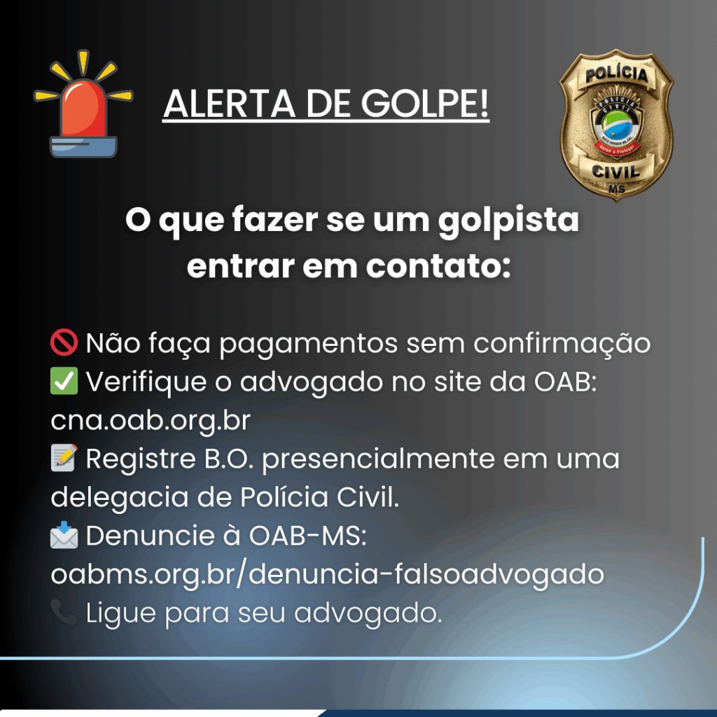 Polícia emite alerta sobre golpe do falso advogado: veja orientação para se proteger! Polícia emite alerta sobre golpe do falso advogado: veja orientação para se proteger!