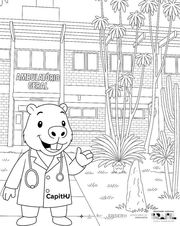 HU lança ação “Capithu Goods” para acolher crianças em tratamento com desenhos para colorir HU lança ação “Capithu Goods” para acolher crianças em tratamento com desenhos para colorir