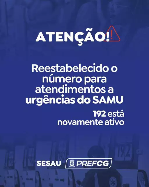 Atendimento do Samu é restabelecido após 10 horas fora do ar em Campo Grande Atendimento do Samu é restabelecido após 10 horas fora do ar em Campo Grande