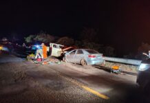 Colisão entre caminhonete e carro deixa quatro mortos e três feridos na MS-162