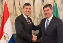 Governador de MS recebe presidente do Paraguai em agenda sobre a Rota Bioceânica