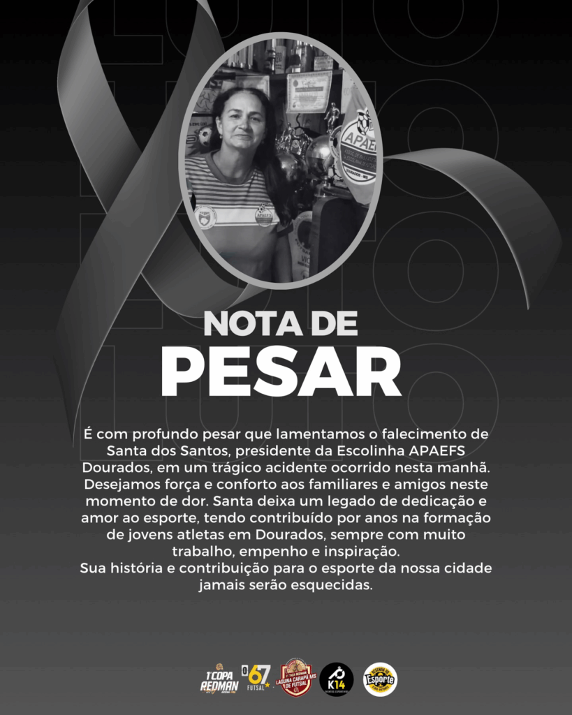 Presidente da Apaefs/Dourados, Santa Santos, morre em acidente de trânsito Presidente da Apaefs/Dourados, Santa Santos, morre em acidente de trânsito