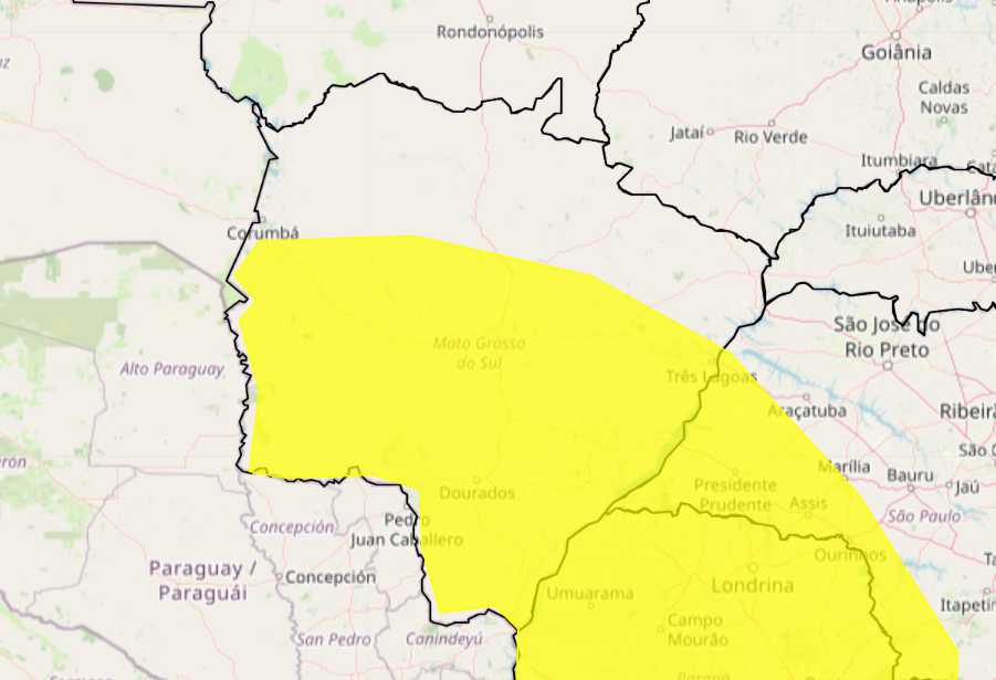 Inmet emite alerta de tempestades para 66 cidades de MS; veja quais Inmet emite alerta de tempestades para 66 cidades de MS; veja quais