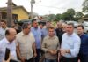 Prefeito e governador assinam ordens de serviço para passarela e obras de asfalto em Dourados