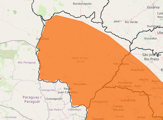 Inmet emite alerta laranja e amarelo para chuvas intensas em todas as regiões de MS Inmet emite alerta laranja e amarelo para chuvas intensas em todas as regiões de MS
