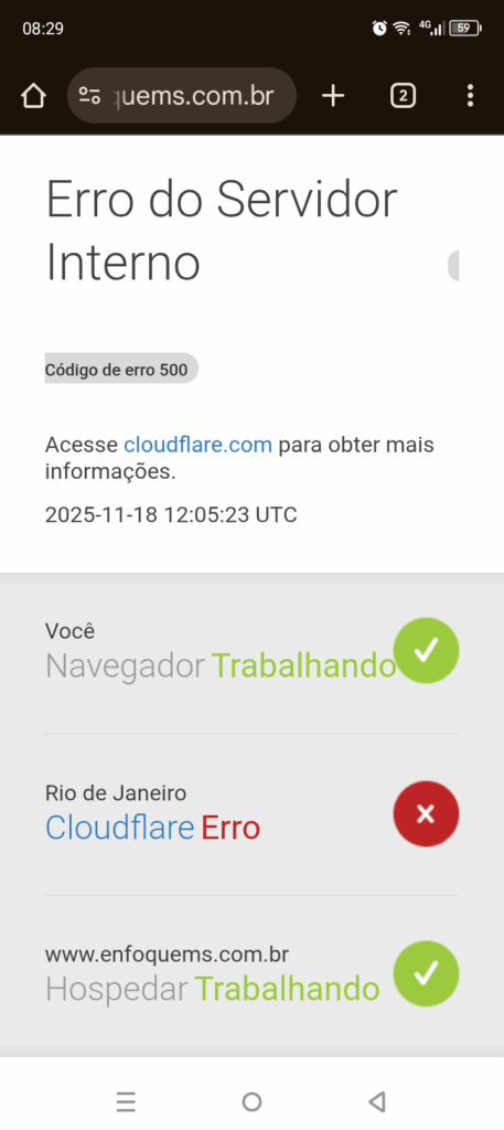 Instabilidade no serviço de nuvem deixa Enfoque MS, rede social X, ChatGPT e outros sites fora do ar