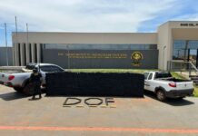 Após perseguição, DOF apreende 2,1 toneladas de maconha