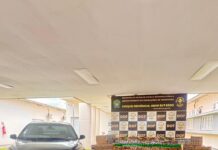 Após perseguição, foragido da Justiça é preso com carro lotado de drogas na MS-279