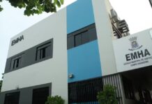 Bombeiros resgatam cachorro com cabeça presa em grade em Corumbá