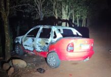 Corpo carbonizado em carro na MS-465 é identificado; três irmãos confessam participação