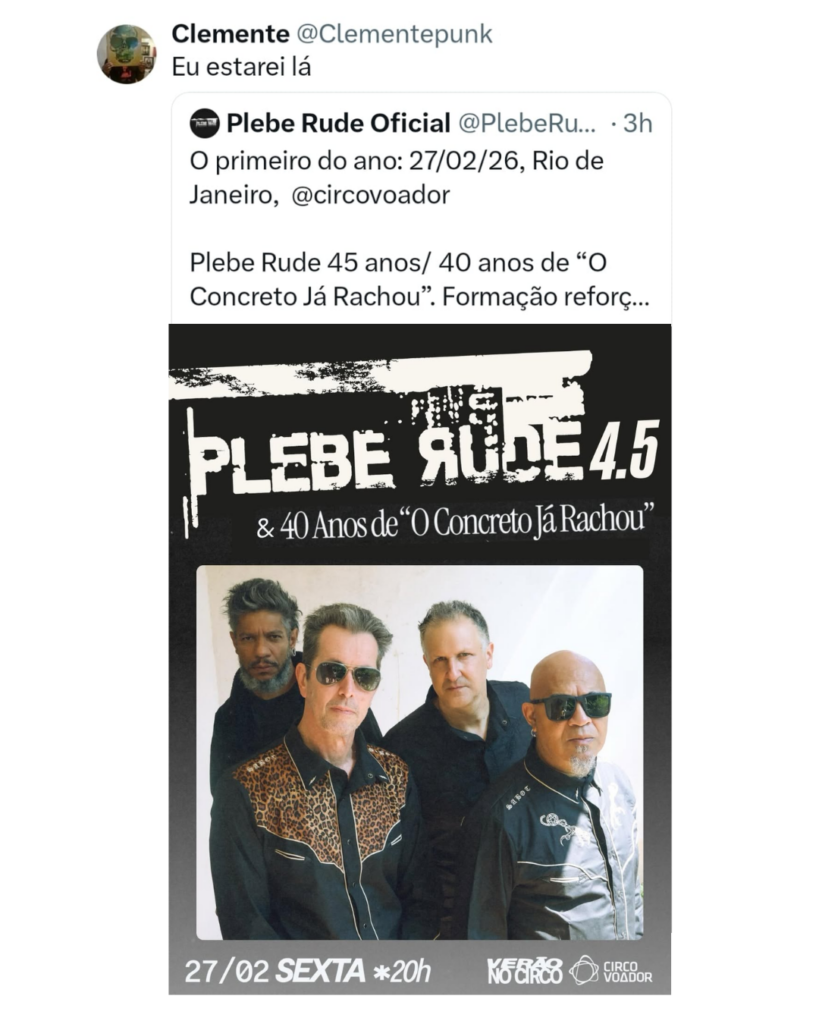 Plebe Rude anuncia seu 1º show com Clemente, após alta da Santa Casa de Campo Grande