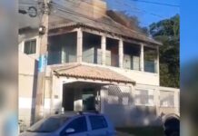 Vídeo: sobrado no bairro Nova Lima é atingido por fogo provocado por isqueiro