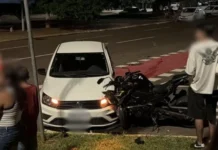 Motociclista fica em estado grave ao bater em carro dirigido por bêbado na Av. Afonso Pena