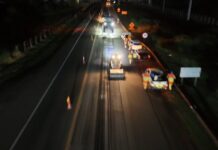 Motiva Pantanal faz restauração no asfalto e trecho da BR-163, na Capital, terá ‘pare e siga’