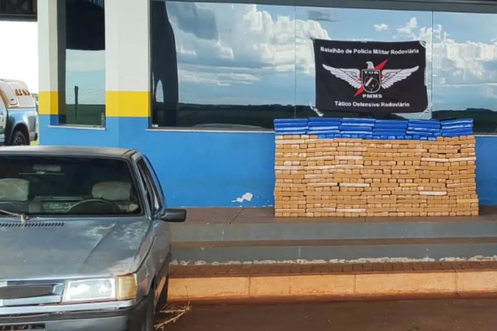 Fuga na MS-164 termina com 437 quilos de maconha apreendidos em lavoura de soja