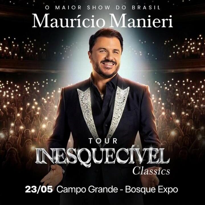 Maurício Manieri retorna a Campo Grande com sua nova turnê “Inesquecível Classics” no Bosque Expo