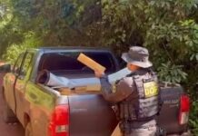 Vídeo: DOF apreende 2,1 toneladas de maconha em caminhonete furtada