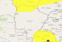 Chuvas intensas e ventos fortes atingem 16 cidades de MS nesta segunda-feira