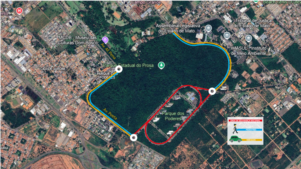 Parque dos Poderes terá restrições de acesso durante evento internacional no domingo