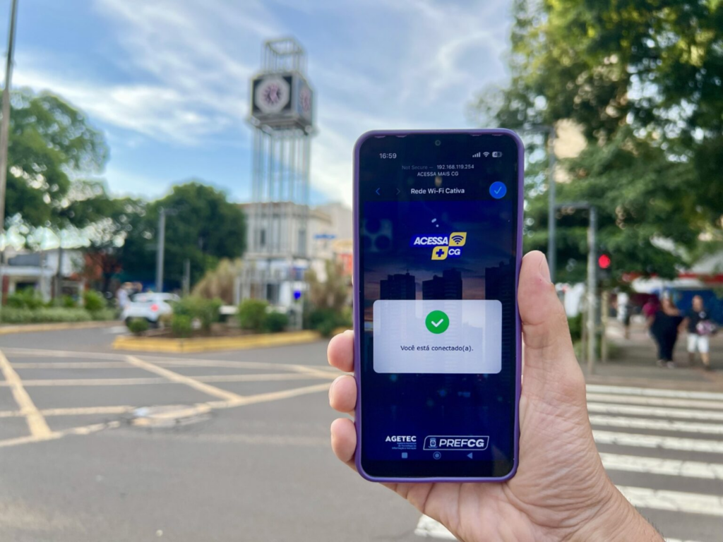 Internet gratuita da prefeitura já funciona em ruas centrais de Campo Grande; veja como acessar