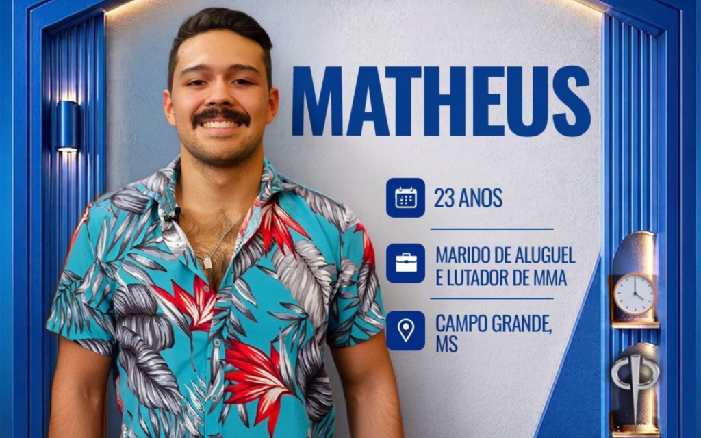 Lutador de MS, Matheus Pantaneiro é anunciado como participante da Casa do Patrão