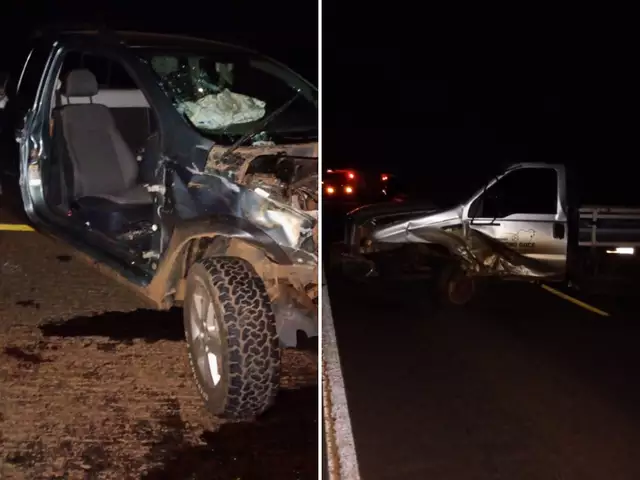 Acidente na BR-060 entre três veículos deixa dois homens feridos