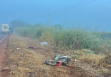 Motociclista morre ao bater em van na MS-164, próximo ao distrito de Maracaju