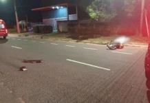 Motociclista morre após colisão com carro no bairro Jardim Montevidéu
