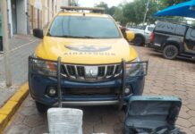 Adolescente é flagrado com mala cheia de skunk que levaria para o estado de SP