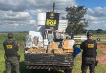 Caminhão com mudanças escondia mais de 570 kg de drogas em Dourados