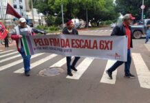 Manifestação em Campo Grande pede fim da escala 6×1 no trabalho