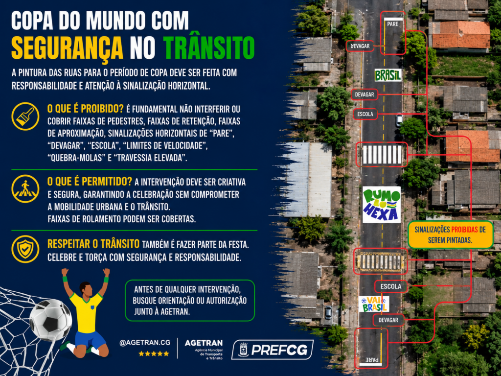 Já ta no clima da Copa do Mundo? Veja dicas e orientações para pintar a sua rua de verde e amarelo!