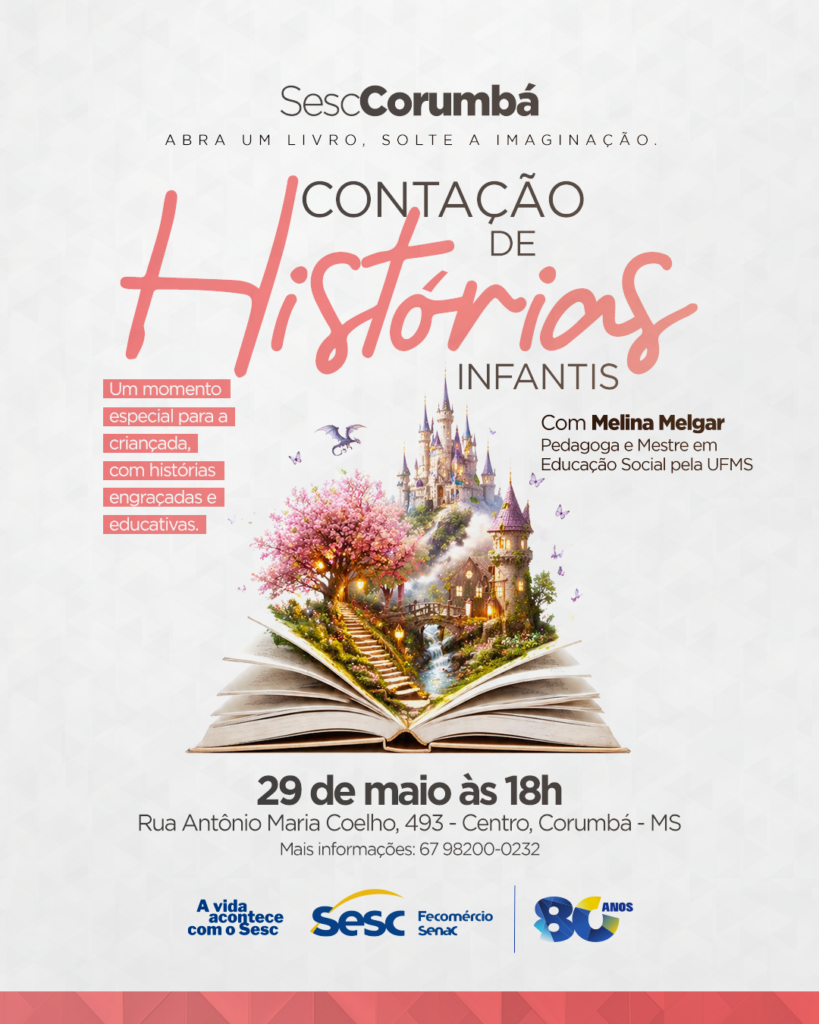 Sesc Corumbá realiza programação gratuita de contação de histórias Sesc Corumbá realiza programação gratuita de contação de histórias