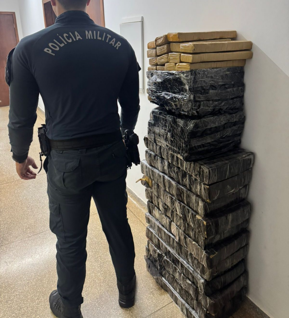 Carregado de drogas, veículo fica destruído ao bater em vaca em Brasilândia